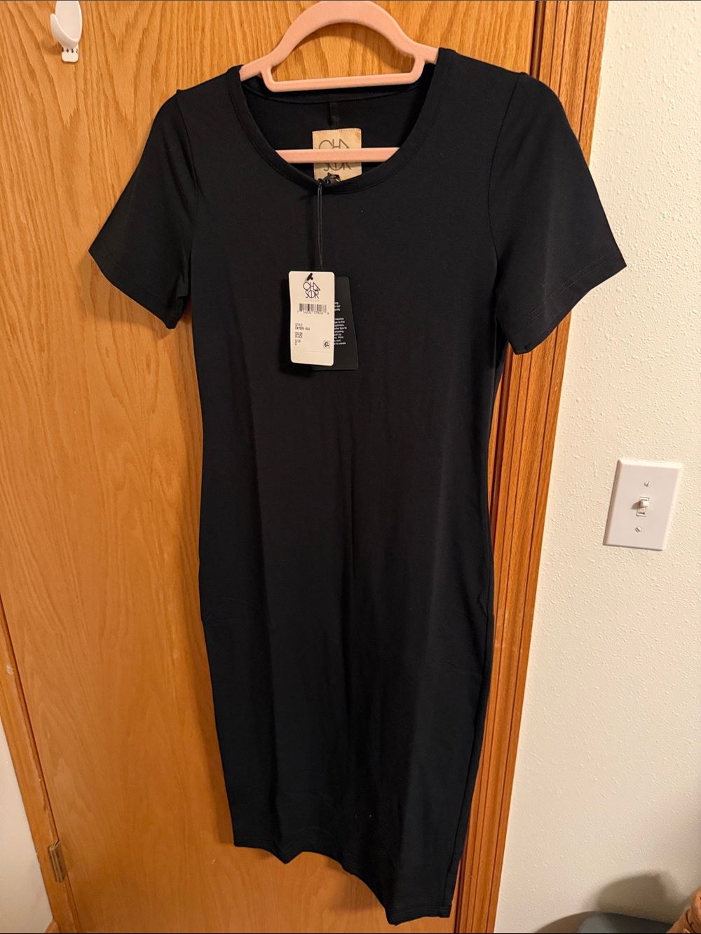 Chaser Black Midi T-Shirt Dress
